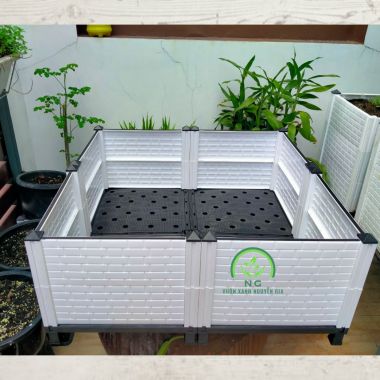Chậu nhựa lắp ráp trồng cây D80 x R80 x C35.5cm