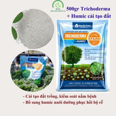 Nấm đối kháng Trichoderma plus Humic cải tạo đất gói 500gr