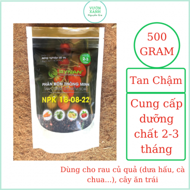Phân bón tan chậm RYNAN NPK 18-08-22 cho các loại củ quả vị ngọt