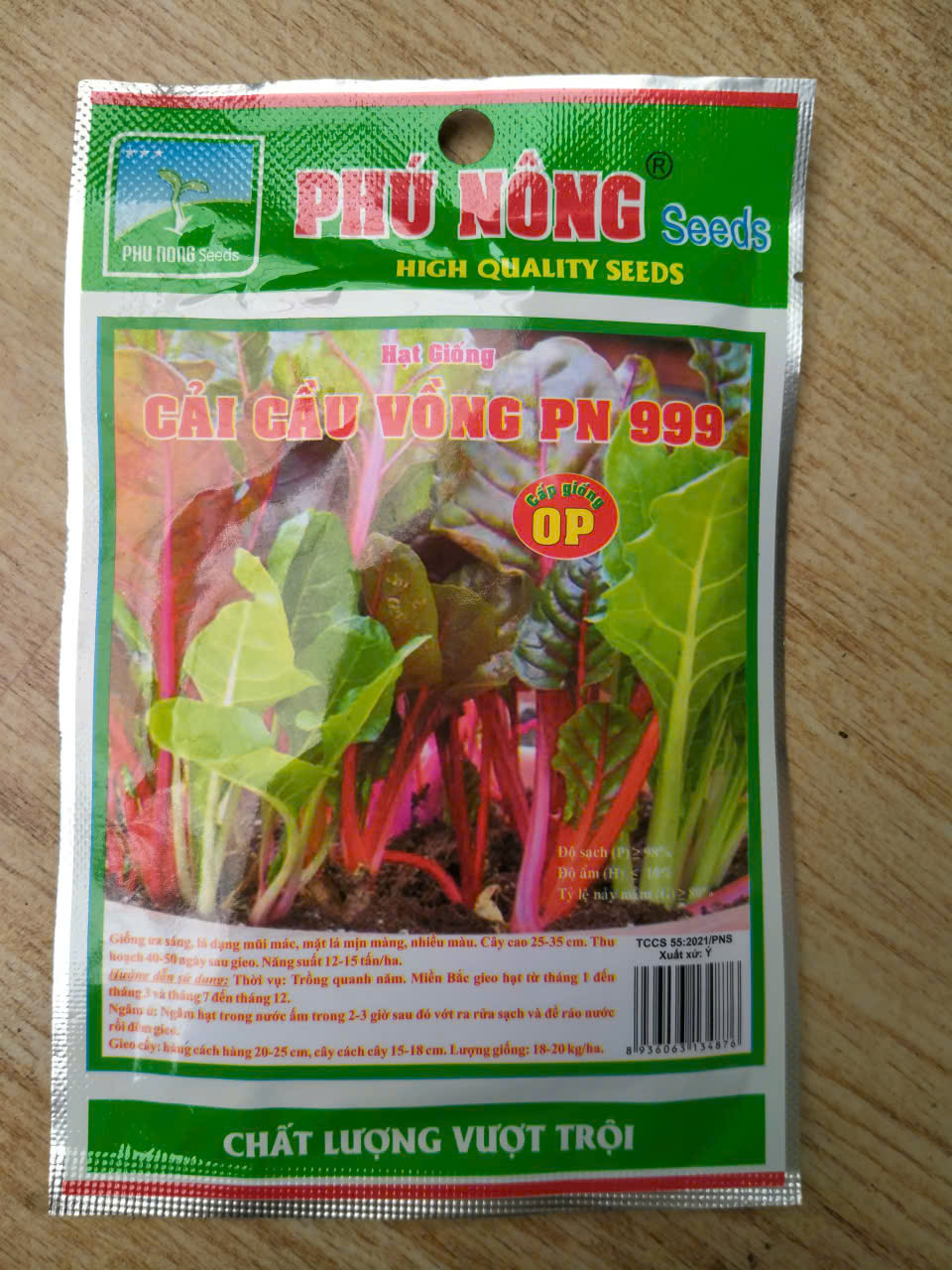 Hạt giống cải cầu vồng Phú Nông bịch 20gr