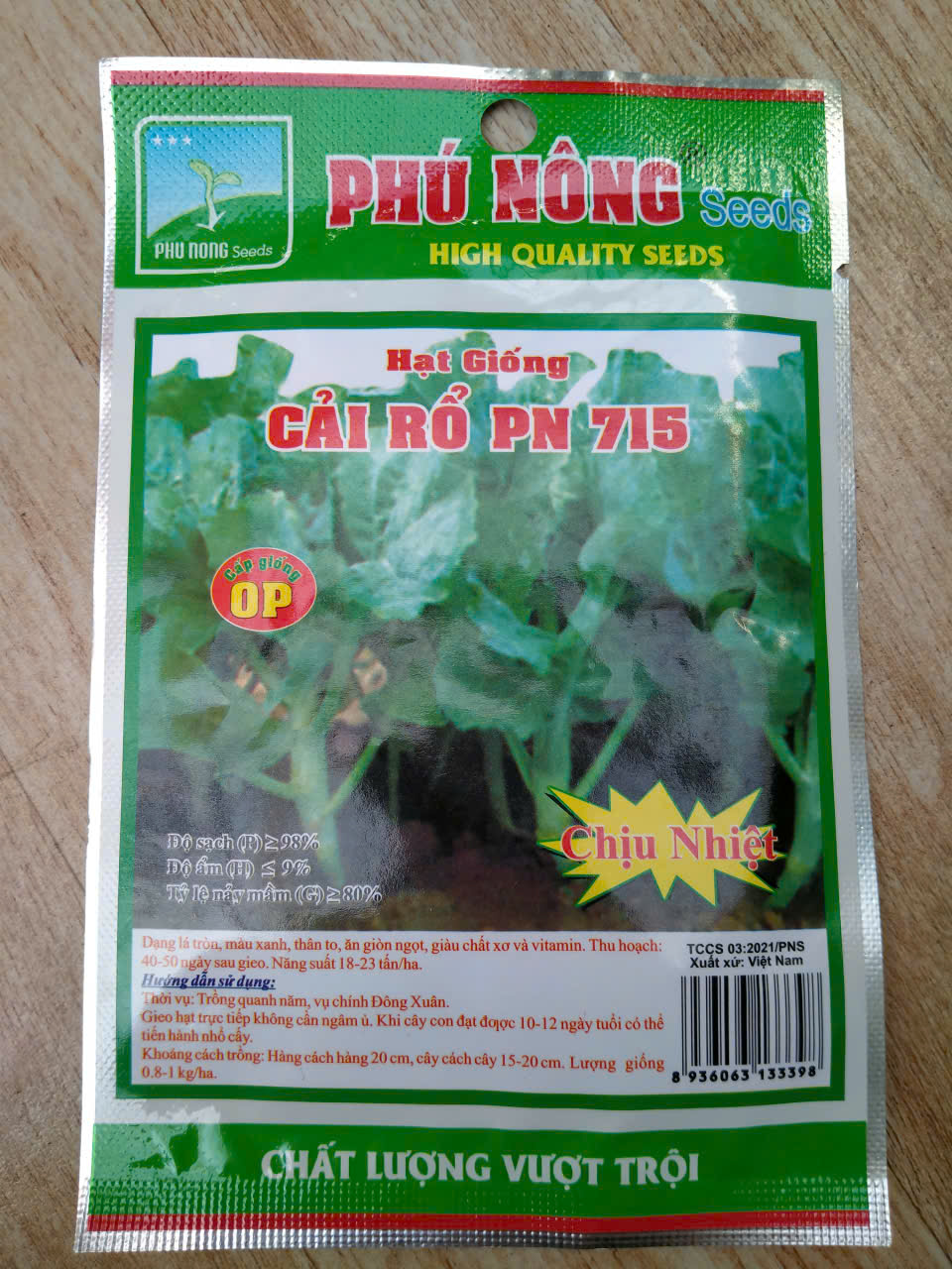 Hạt Giống Cải Rổ Chịu Nhiệt Bịch 20g
