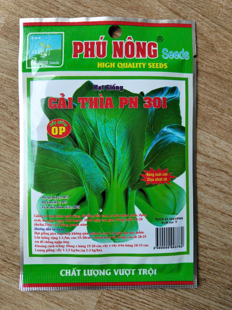 Hạt giống cải thìa Phú Nông
