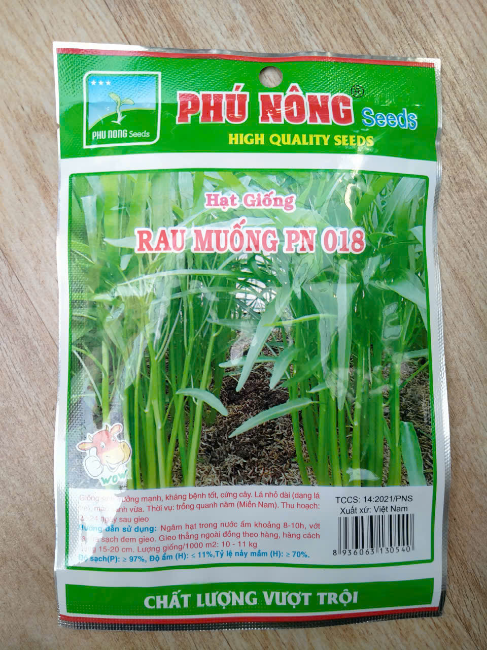 Hạt giống rau muống lá tre 100g
