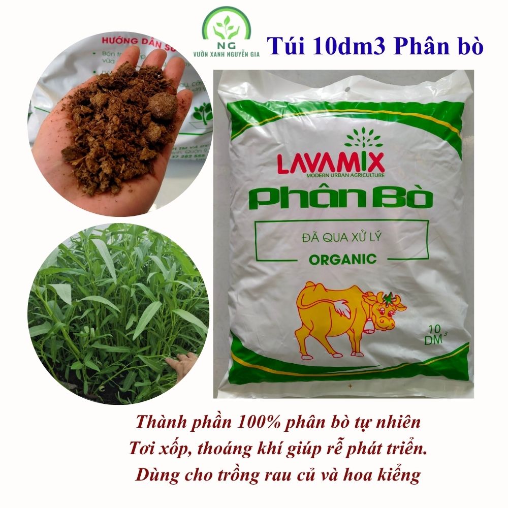 Phân bò hữu cơ Lavamix bịch 10dm3